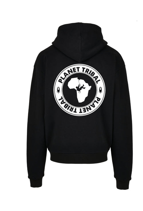 Black Astro Hoodie – Small Chest font - Large Back Logo