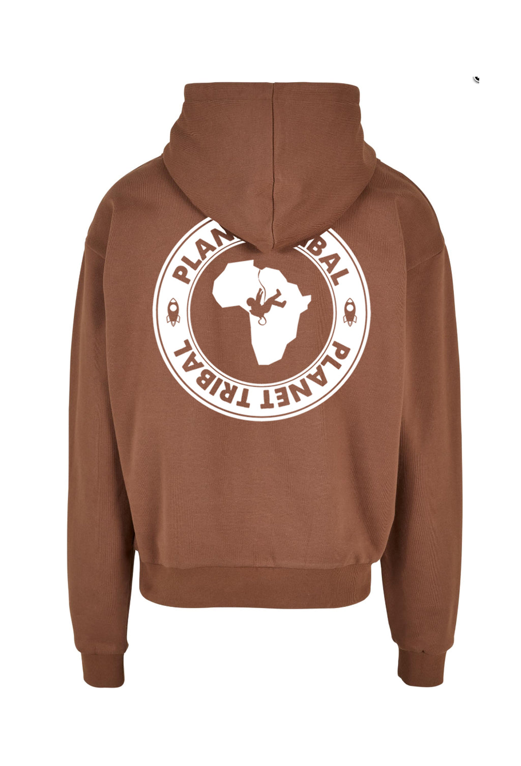 Chocolate Unisex Astro Hoodie – Small Chest font - Large Back Logo