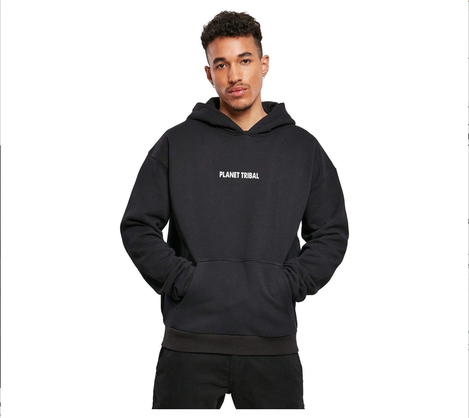 Black Astro Hoodie – Small Chest font - Large Back Logo