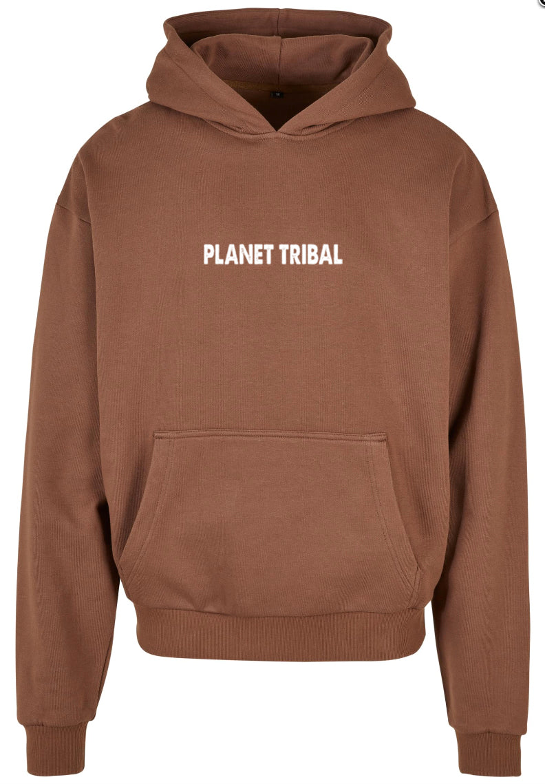 Chocolate Unisex Astro Hoodie – Small Chest font - Large Back Logo