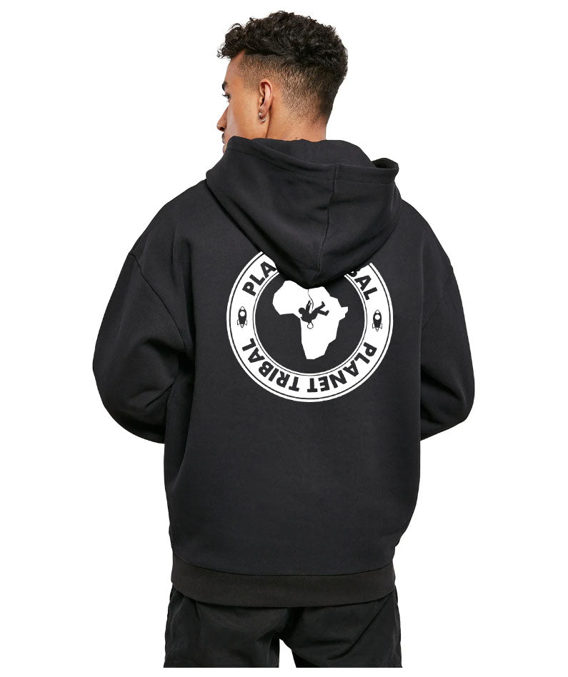 Black Astro Hoodie – Small Chest font - Large Back Logo