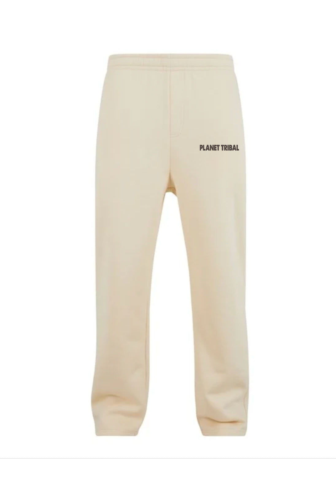 Unisex White Sand Moonwalker Relaxed Straight Leg Joggers